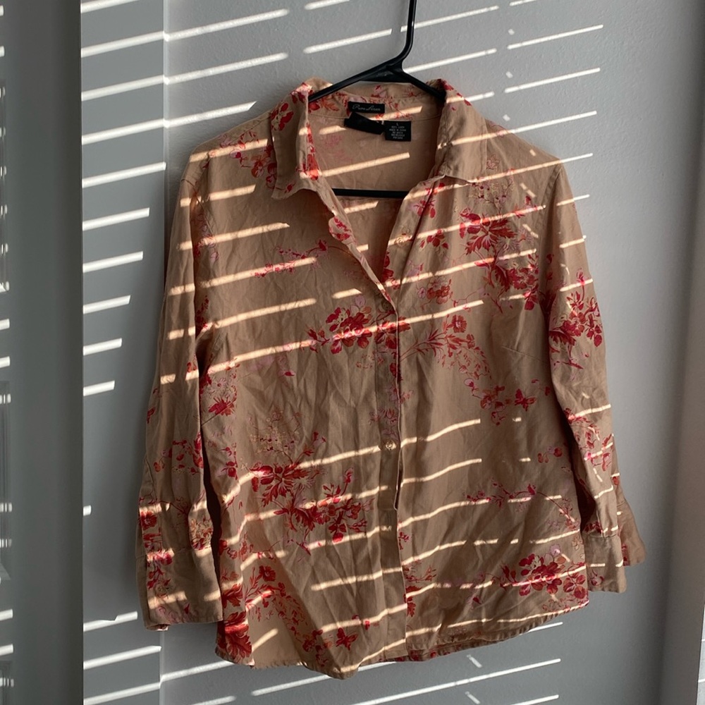 Floral linen top